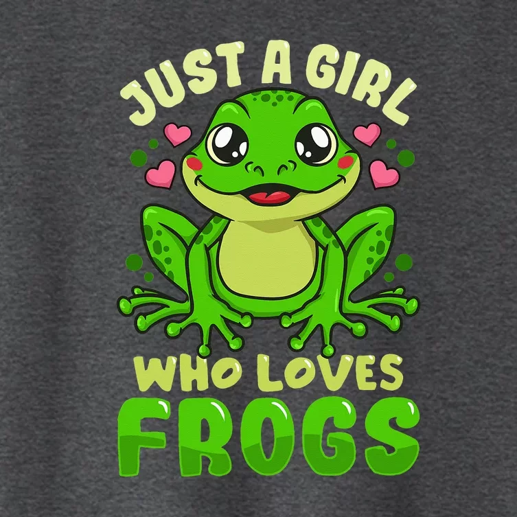 Just A Girl Who Loves Frogs Lover Gift Women's Crop Top Tee