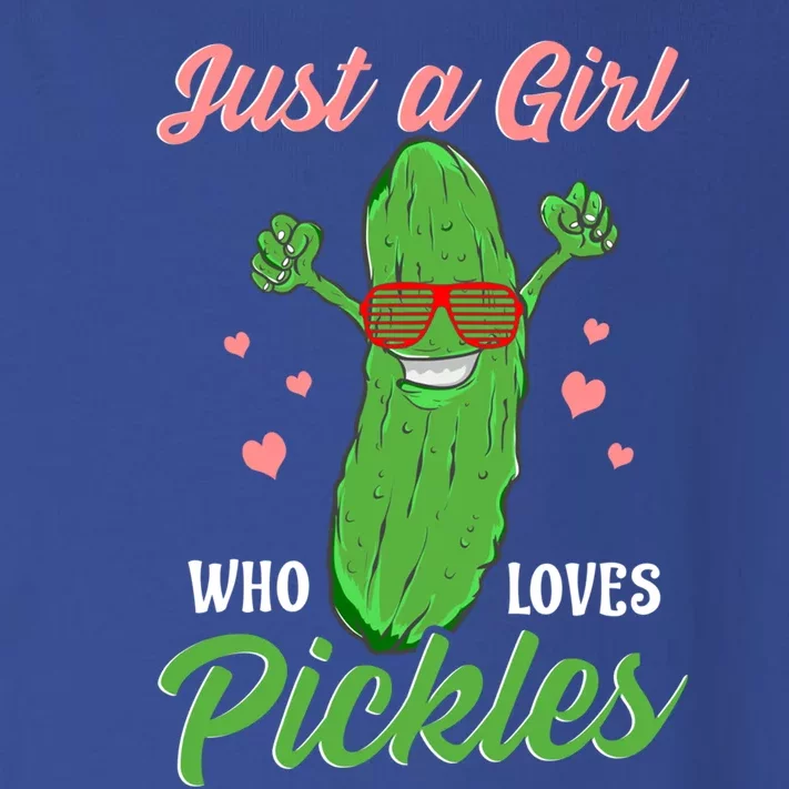 Just A Girl Who Loves Pickles Cute Pickle Food Party Cool Gift Toddler Long Sleeve Shirt