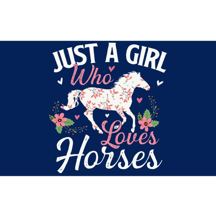 Just A Girl Who Loves Horses Horse Animal Lover Horseman Bumper Sticker