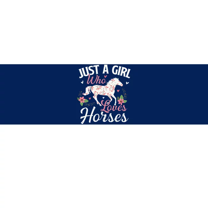 Just A Girl Who Loves Horses Horse Animal Lover Horseman Bumper Sticker