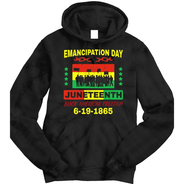 Juneteenth American Grown With African Roots Tie Dye Hoodie