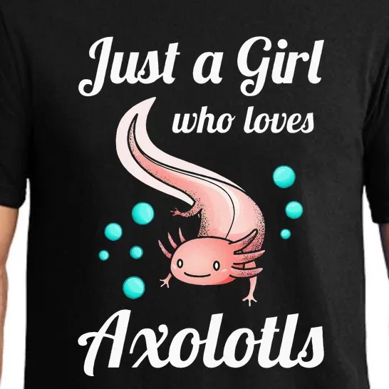 Just A Girl Who Loves Axolotls Axolotl Lovers Pajama Set