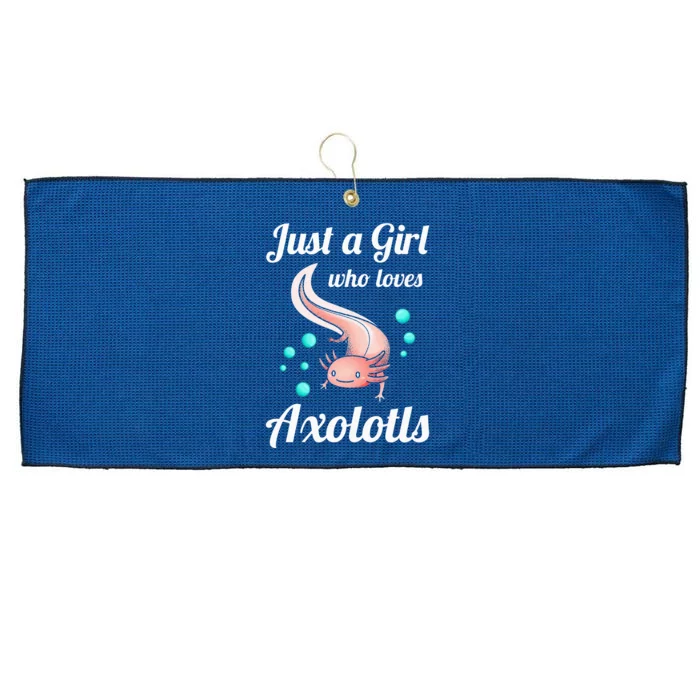 Just A Girl Who Loves Axolotls Axolotl Lovers Large Microfiber Waffle Golf Towel