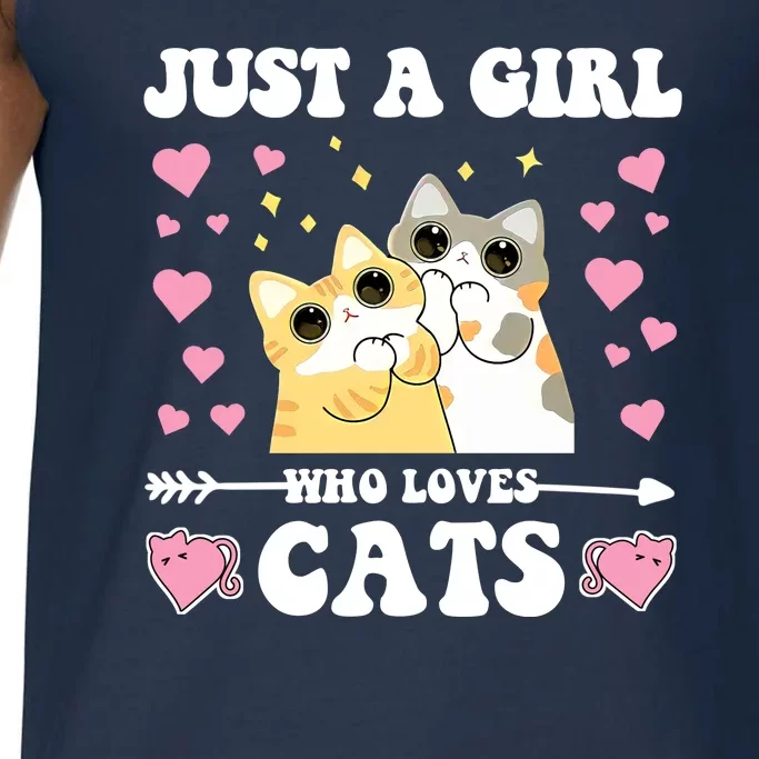 Just A Girl Who Loves Cats Comfort Colors® Tank Top