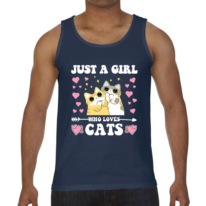 Just A Girl Who Loves Cats Comfort Colors® Tank Top