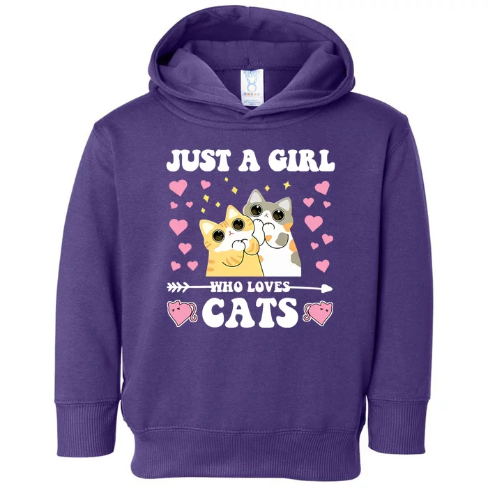 Just A Girl Who Loves Cats Toddler Hoodie