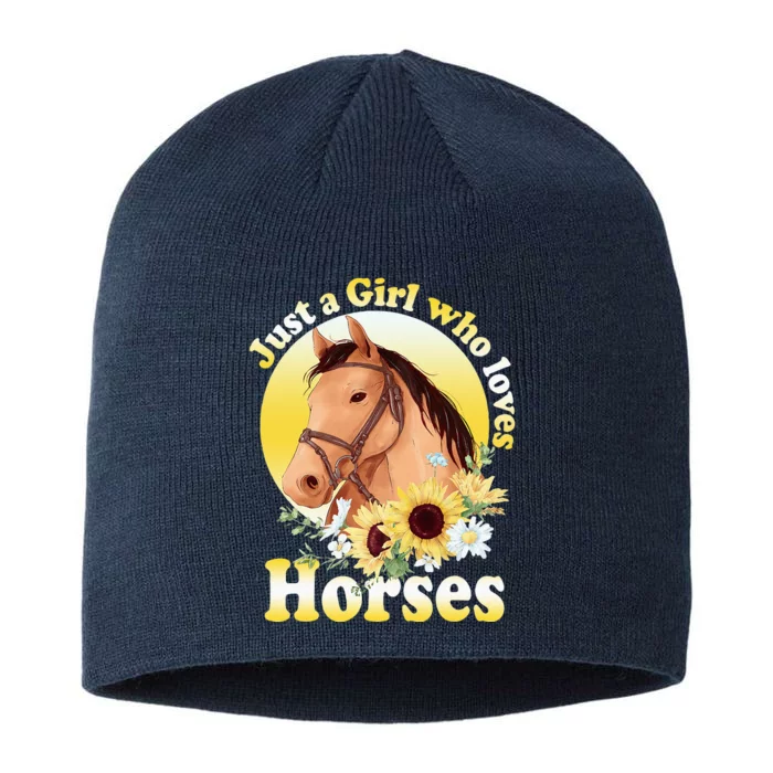 Just A Girl Who Loves Horses Riding 8 1/2in Sustainable Knit Beanie