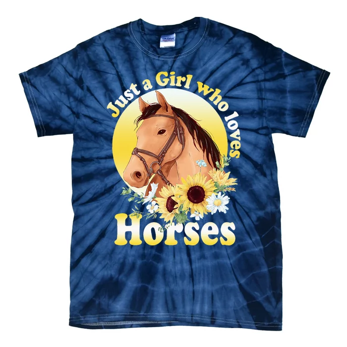 Just A Girl Who Loves Horses Riding Tie-Dye T-Shirt