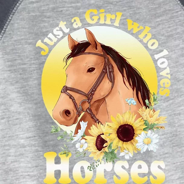 Just A Girl Who Loves Horses Riding Toddler Fine Jersey T-Shirt