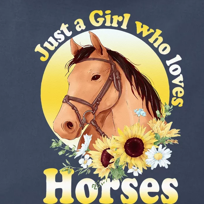 Just A Girl Who Loves Horses Riding Zip Tote Bag