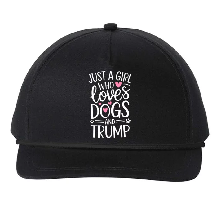 Just A Girl Who Loves Dogs And Trump Snapback Five-Panel Rope Hat