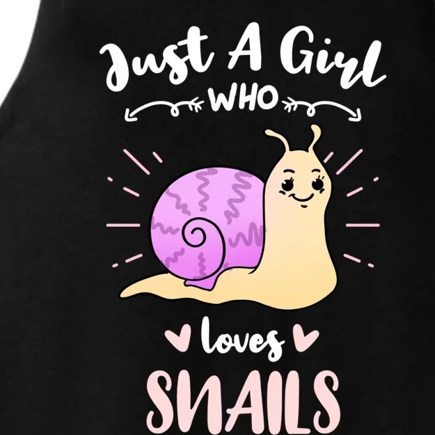 Just A Girl Who Loves Snails For Snail Lover Gift Ladies Tri-Blend Wicking Tank