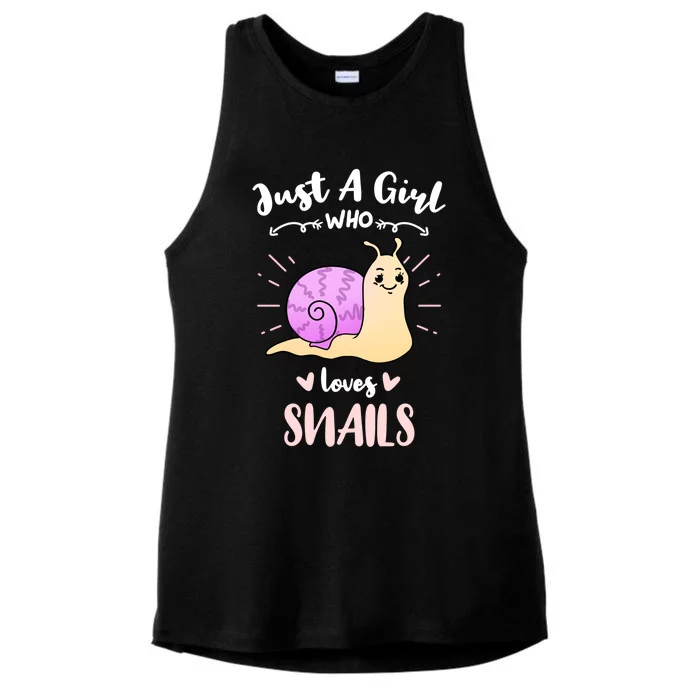 Just A Girl Who Loves Snails For Snail Lover Gift Ladies Tri-Blend Wicking Tank