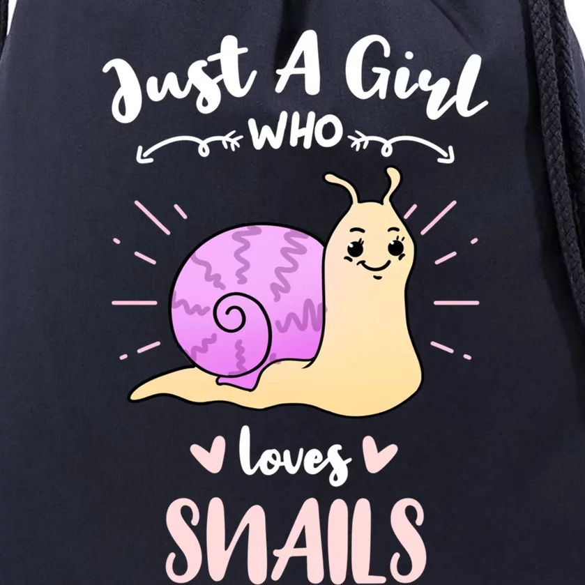 Just A Girl Who Loves Snails For Snail Lover Gift Drawstring Bag