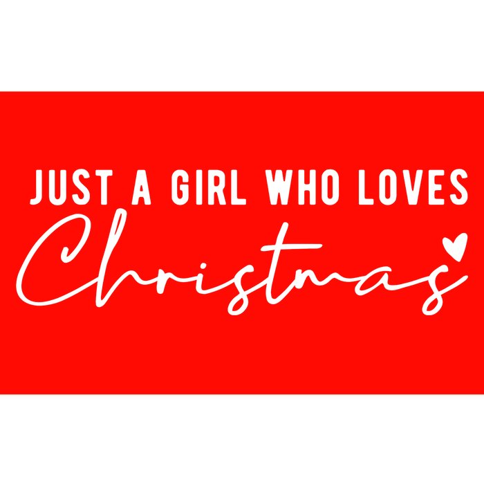 Just A Girl Who Loves Christmas Cute Gift Bumper Sticker