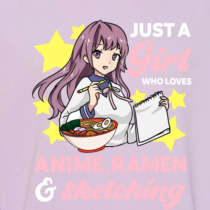 Just A Girl Who Loves Anime, Ra And Sketching Kawaii Garment-Dyed Sweatshirt