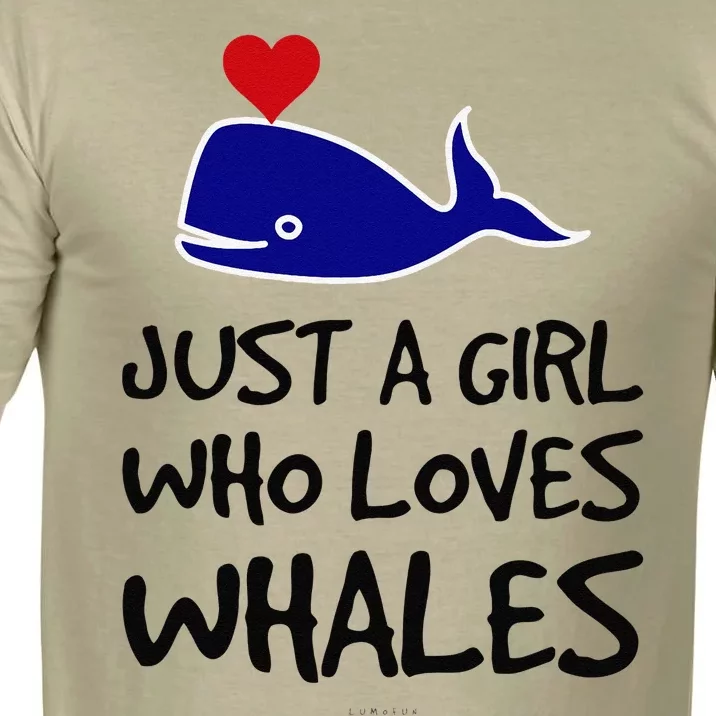 Just A Girl Who Loves Whales . Funny Whale Lover Gift Comfort Colors T-Shirt