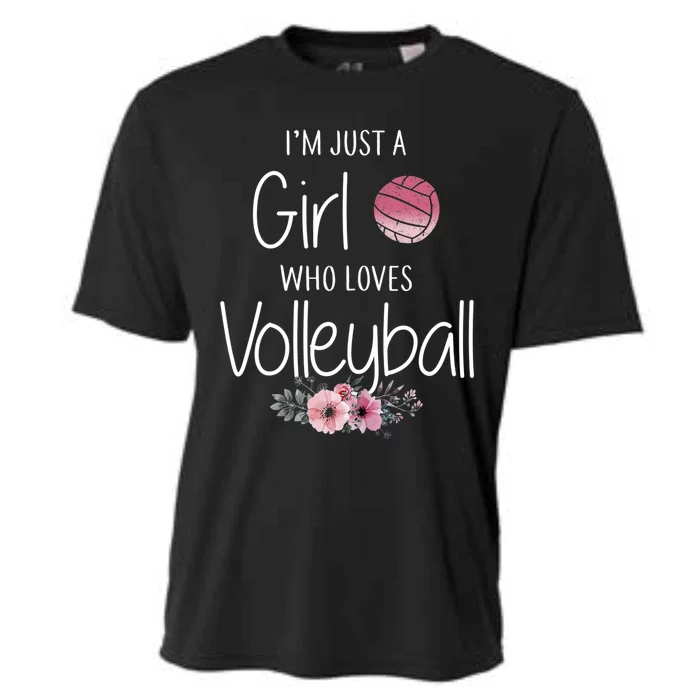 Just A Girl Who Loves Volleyball Gifts For Teen Girls, Women TShirt Cooling Performance Crew T-Shirt