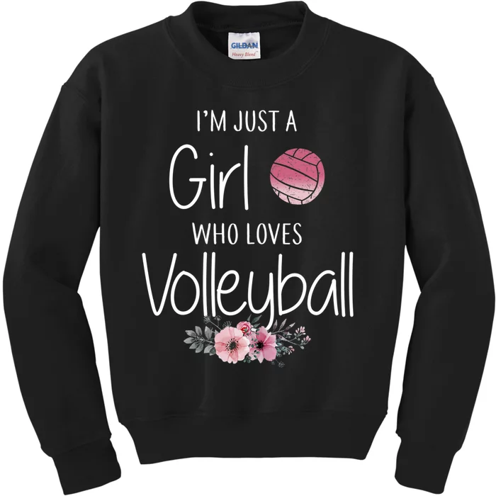 Just A Girl Who Loves Volleyball Gifts For Teen Girls, Women TShirt Kids Sweatshirt