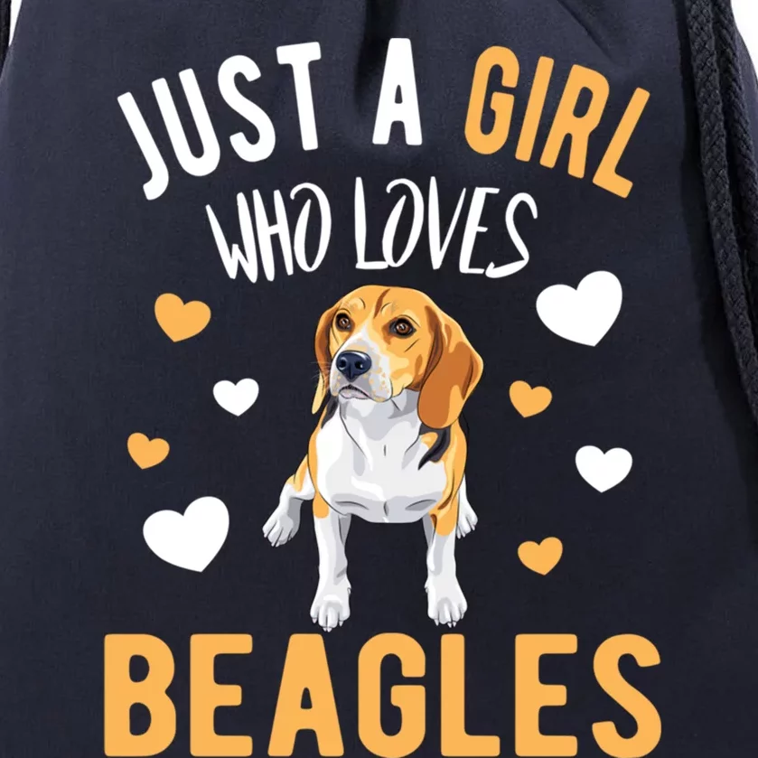 Just A Girl Who Loves Beagles Dog Beagle Lover Gift Funny Gift Drawstring Bag