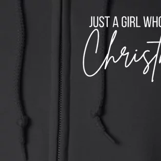 Just A Girl Who Loves Christmas Full Zip Hoodie