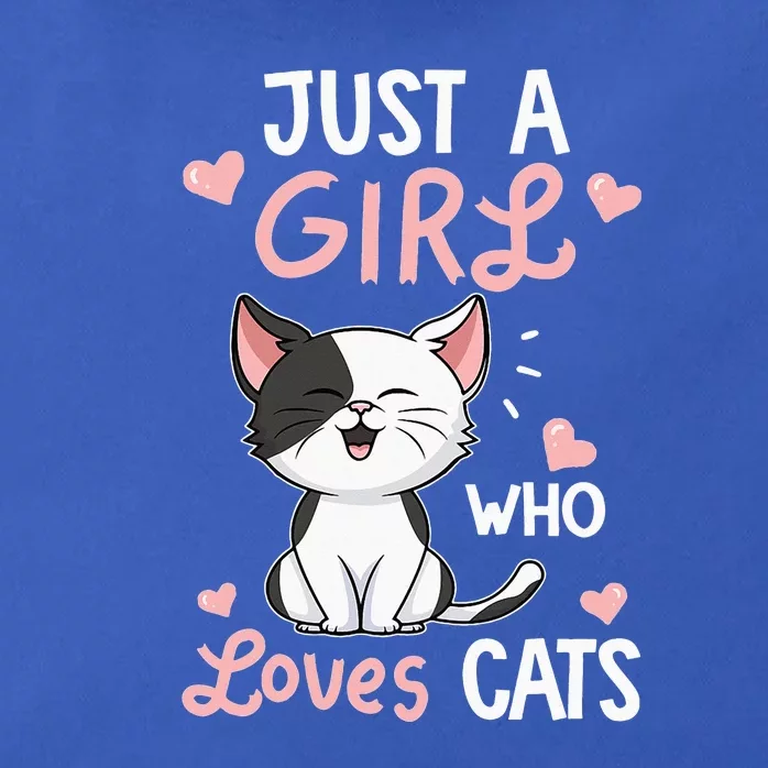 Just A Girl Who Loves Cats Cute Cat Lover Zip Tote Bag