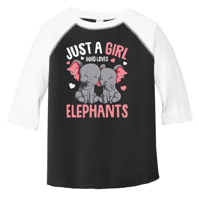 Just A Girl Who Loves Elephants Elephant Lover Toddler Fine Jersey T-Shirt