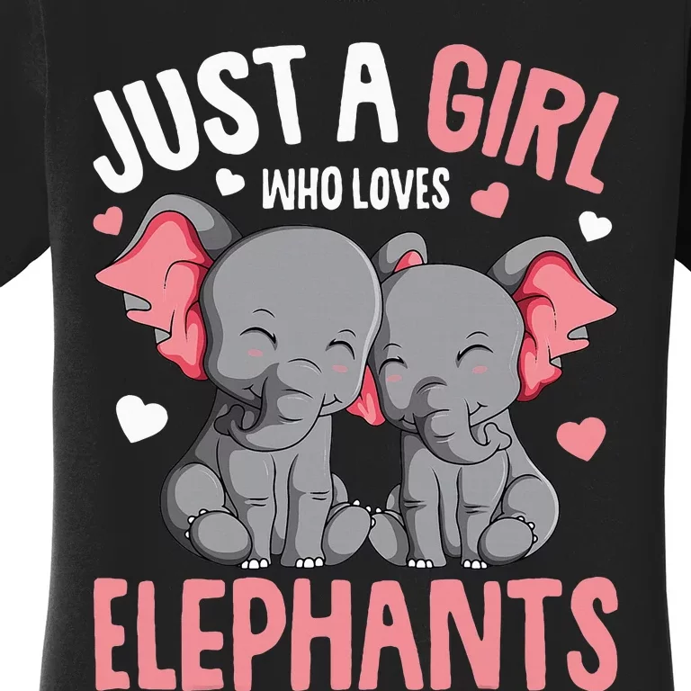 Just A Girl Who Loves Elephants Elephant Lover Women's T-Shirt