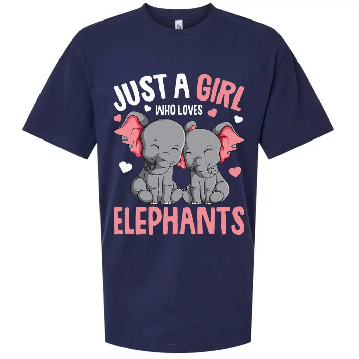 Just A Girl Who Loves Elephants Elephant Lover Sueded Cloud Jersey T-Shirt