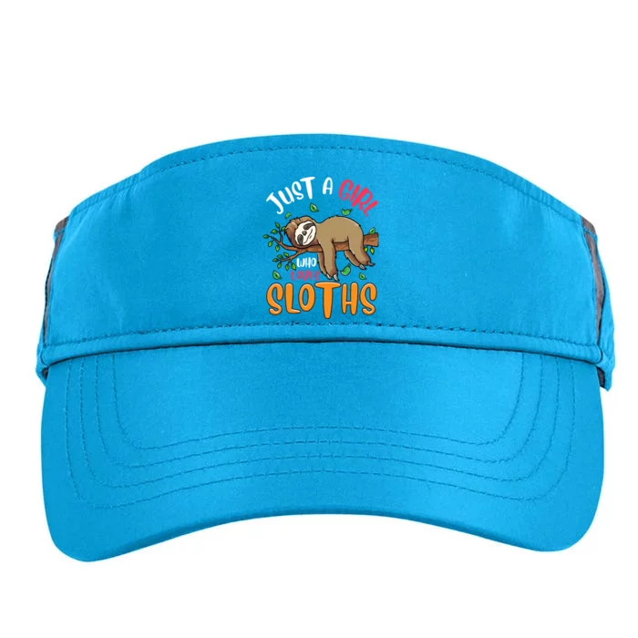 Just A Girl Who Loves Sloths Sloths For Girl Adult Drive Performance Visor