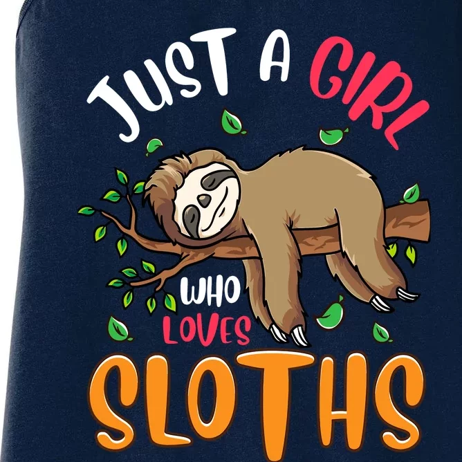 Just A Girl Who Loves Sloths Sloths For Girl Women's Racerback Tank