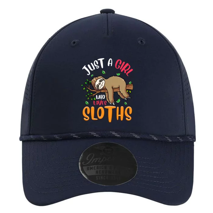 Just A Girl Who Loves Sloths Sloths For Girl Performance The Dyno Cap