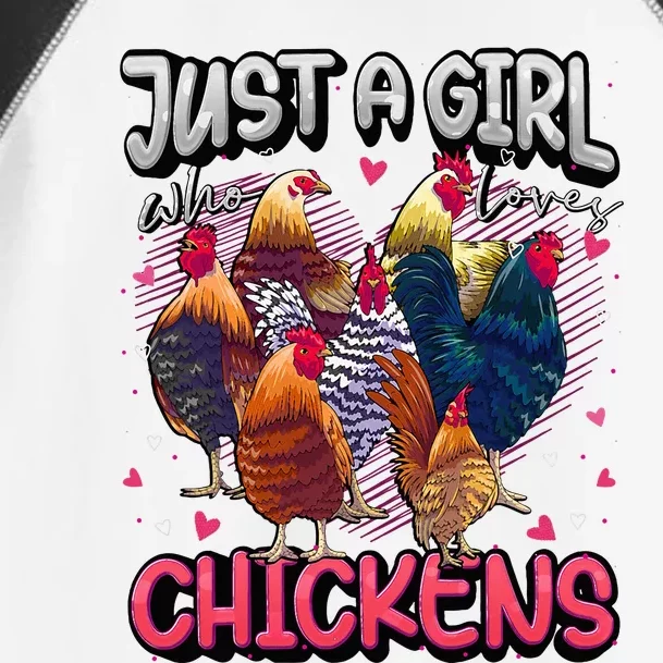 Just A Girl Who Loves Chickens Cute Chicken Lover Farmers Toddler Fine Jersey T-Shirt