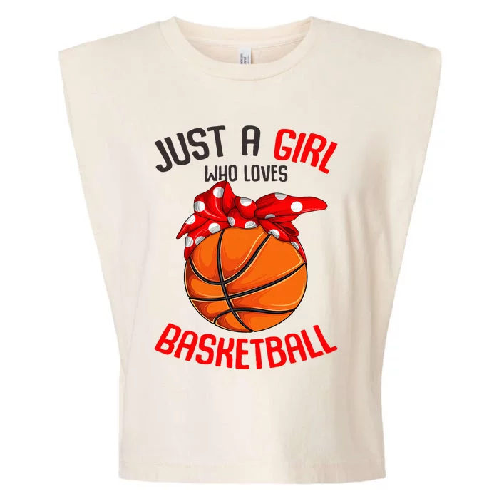 Just a Girl who Loves Basketball Garment-Dyed Women's Muscle Tee