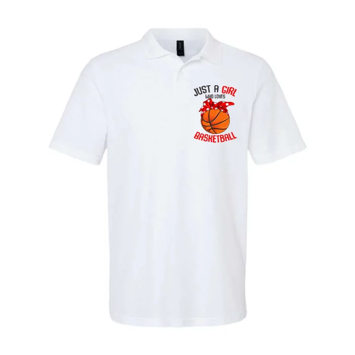 Just a Girl who Loves Basketball Softstyle Adult Sport Polo