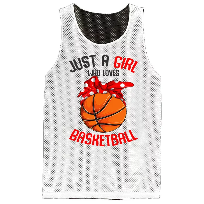 Just a Girl who Loves Basketball Mesh Reversible Basketball Jersey Tank