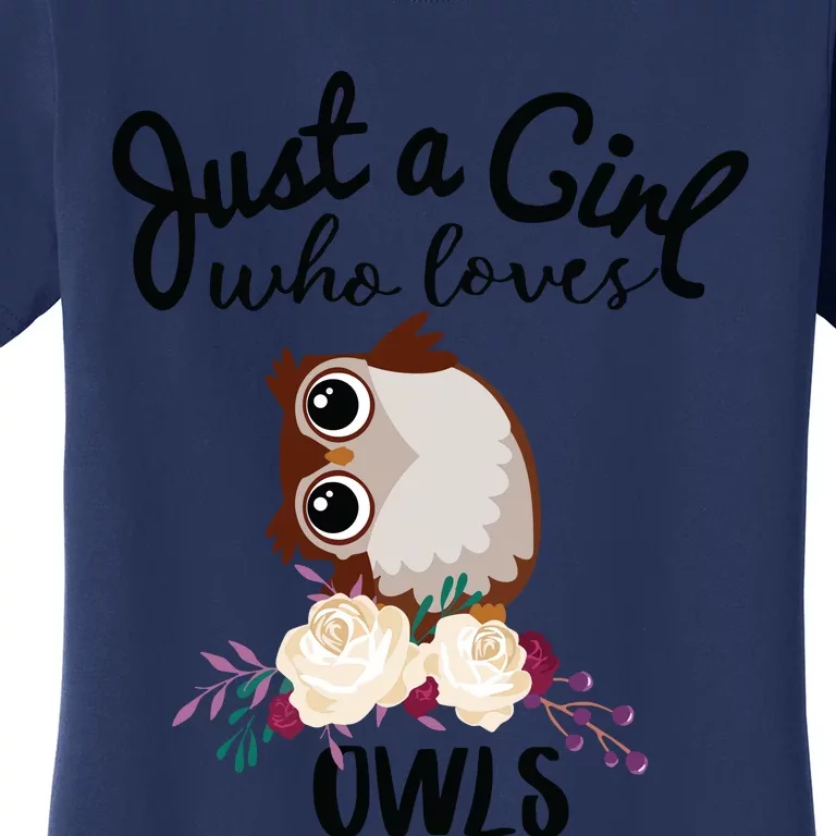 Just A Girl Who Loves Owls Bird Lover Owner Gift Women's T-Shirt