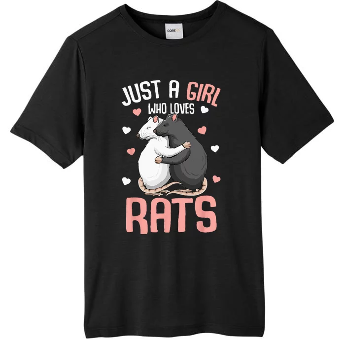 Just A Girl Who Loves Rats Kids Women Rat Lover ChromaSoft Performance T-Shirt