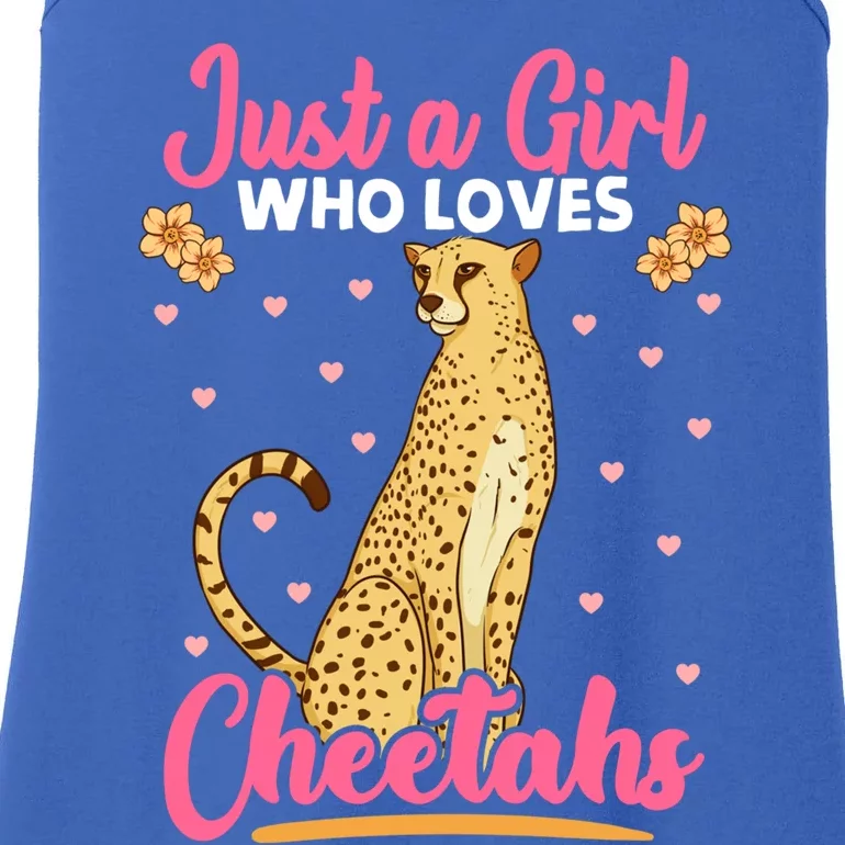 Just A Girl Who Loves Cheetahs African Savanna Zookeeper Gift Ladies Essential Tank