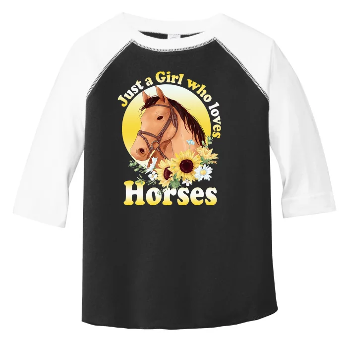 Just A Girl Who Loves Horses Riding Toddler Fine Jersey T-Shirt