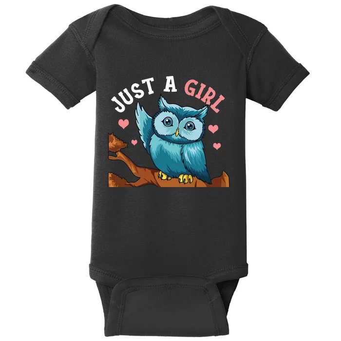 Just A Girl Who Loves Owls Gifts Owl For Girl Baby Bodysuit