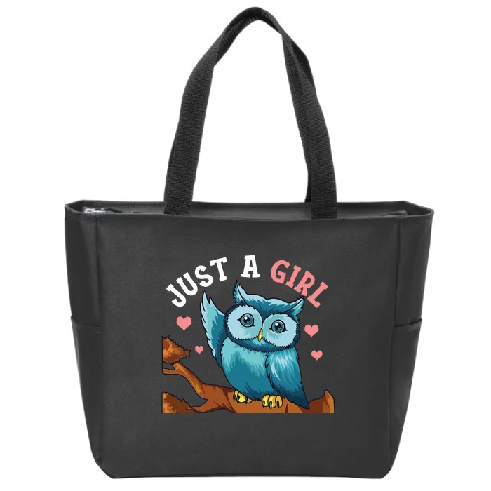 Just A Girl Who Loves Owls Gifts Owl For Girl Zip Tote Bag