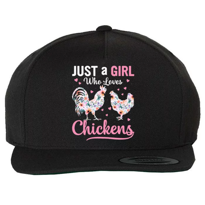 Just A Girl Who Loves Chickens Cute Chicken Wool Snapback Cap