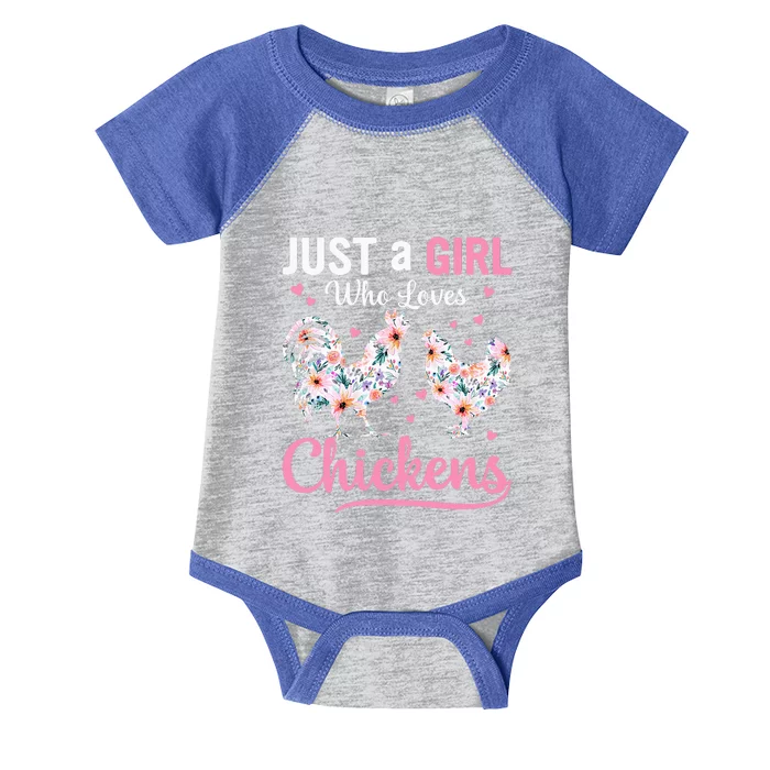 Just A Girl Who Loves Chickens Cute Chicken Infant Baby Jersey Bodysuit