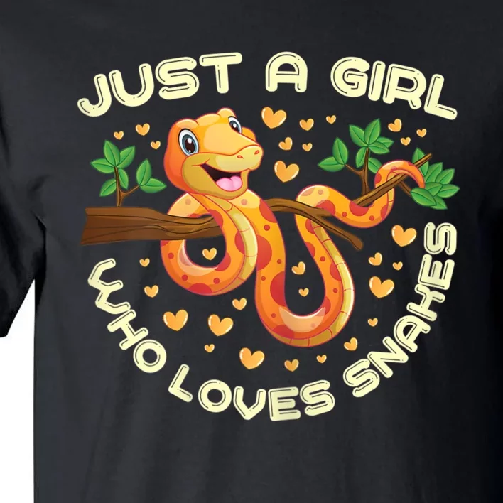 Just A Girl Who Loves Snakes Funny Snake Lover Gifts Tall T-Shirt