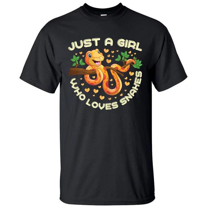 Just A Girl Who Loves Snakes Funny Snake Lover Gifts Tall T-Shirt