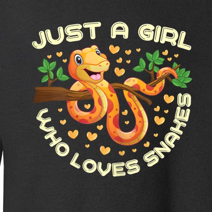 Just A Girl Who Loves Snakes Funny Snake Lover Gifts Toddler Sweatshirt