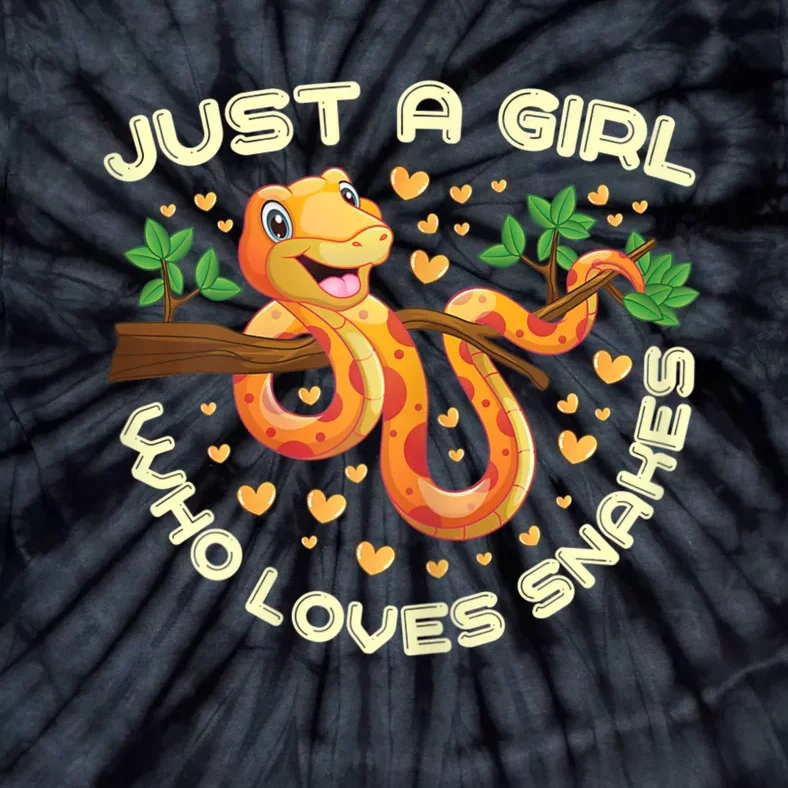 Just A Girl Who Loves Snakes Funny Snake Lover Gifts Tie-Dye T-Shirt