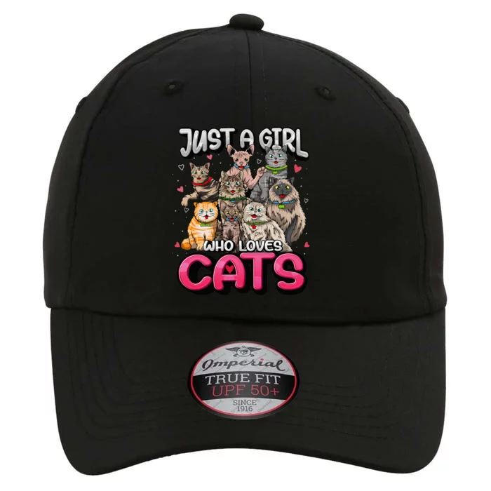 Just A Girl Who Loves Cats Cute Cat Lover Cat Mom The Original Performance Cap