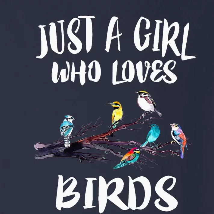 Just A Girl WhoLoves Birds Birding BirdWatching Gift Toddler Long Sleeve Shirt